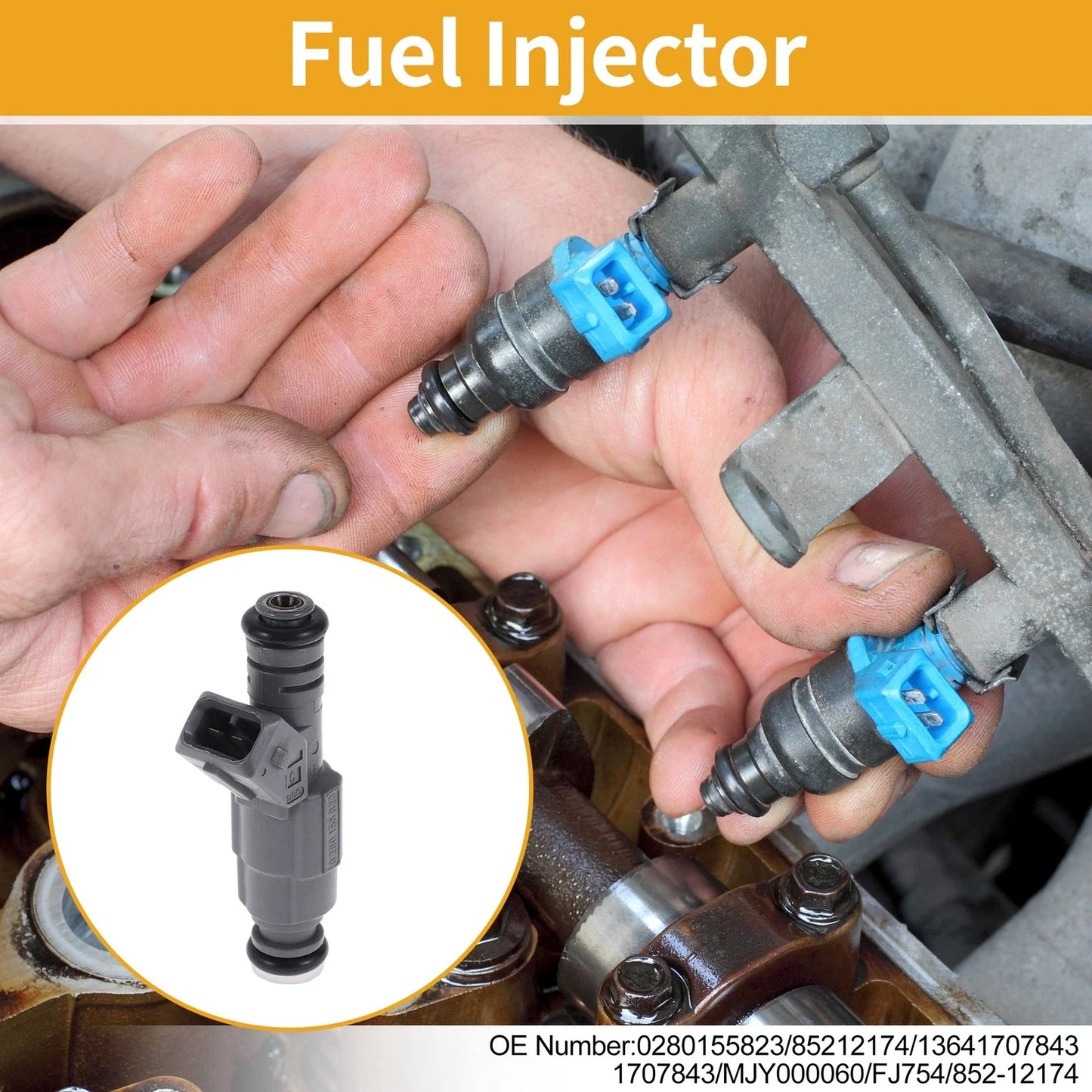 1 x Fuel Injector for BMW 540i (E39) V8 4.4L (1999-2003)
