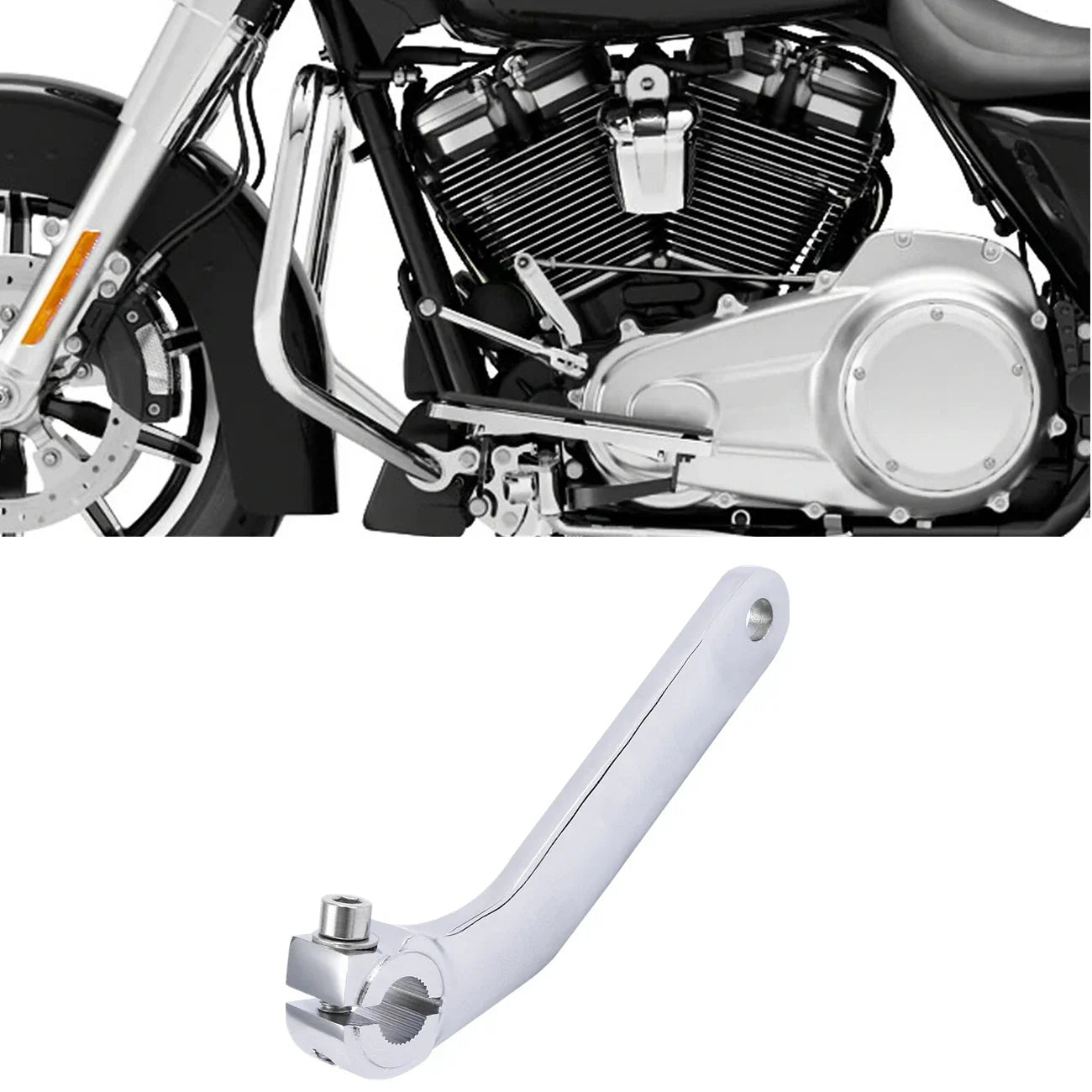 Chrome Gear Shift Shifter Lever for Harley Road King, Street Glide (2017-2023)