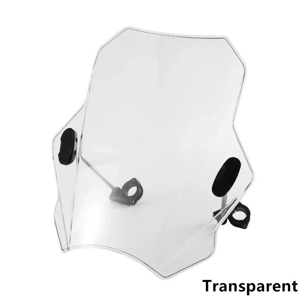 Universal Adjustable Motorcycle Windscreen for 22MM/25MM/28MM Handlebars