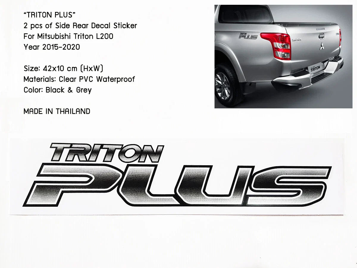 PVC Side Cabin Rear Sticker Decal for Mitsubishi Triton L200 (2015-2019)