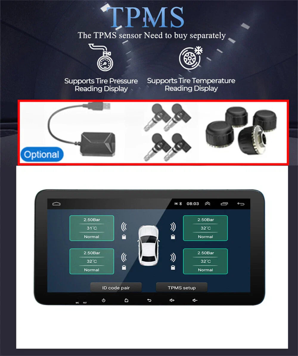 10.33'' Carplay Stereo GPS Navigation for Toyota Avensis (2009-2015)
