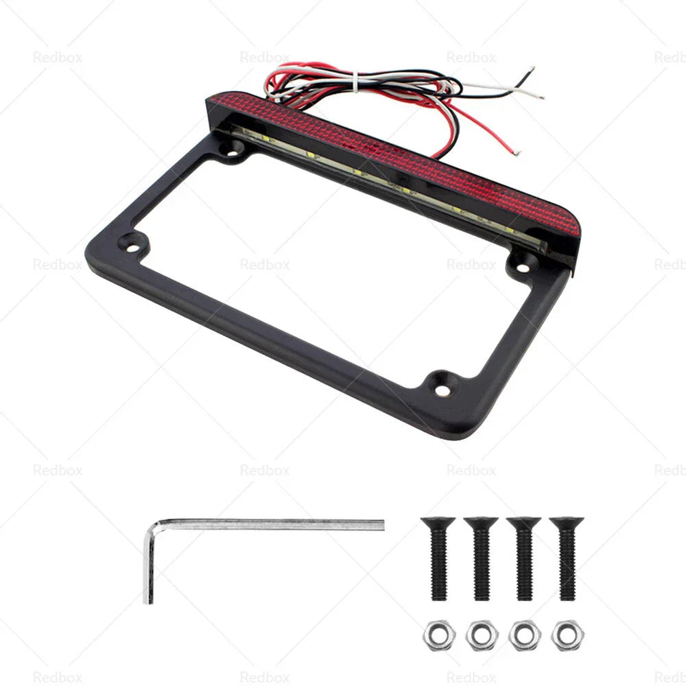 LED Brake Light License Plate Frame Bracket for Harley Motorcycle