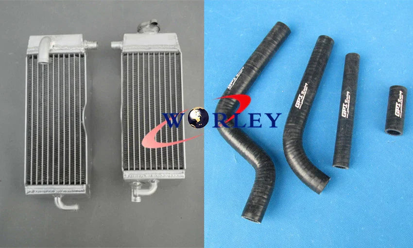 Aluminum Radiator & Blue Hose for YAMAHA YZ125 (1996-2001)