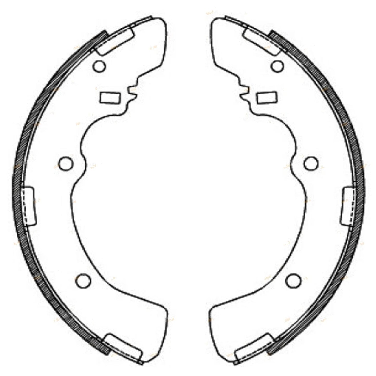Rear Brake Shoe Set for Mitsubishi Delica P25W (1989-1994)