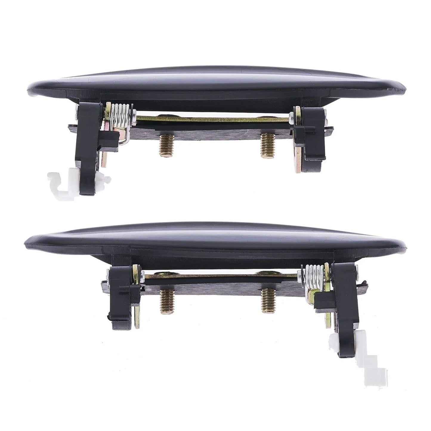 2 x Front Left & Right Outer Door Handle Smooth Black for Kia Rio (2002–2005)