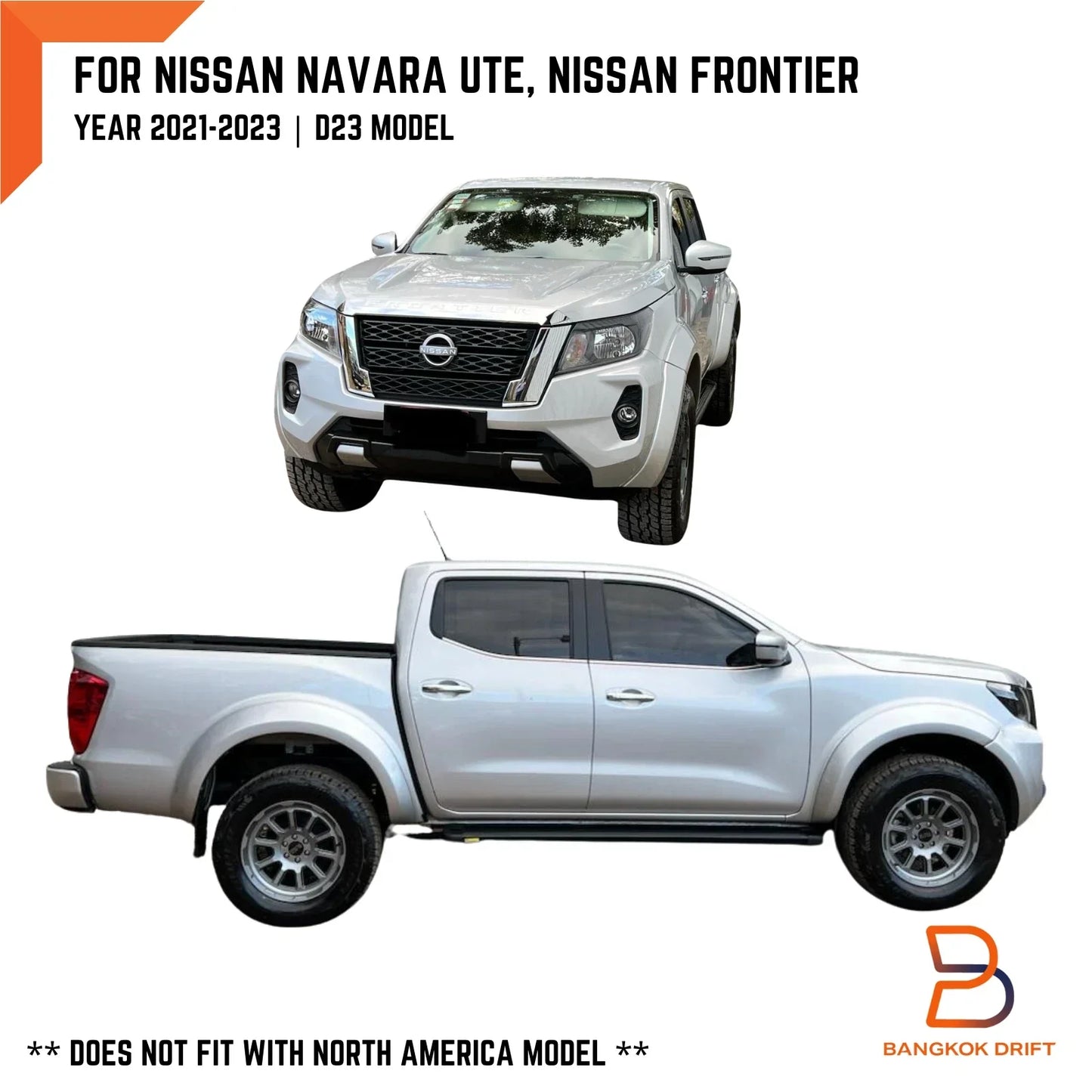 Matte Black 6" Fender Flares for Nissan Navara UTE D23 (2021-2023)