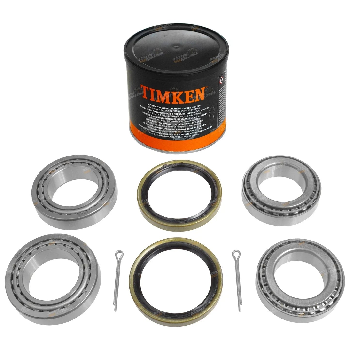 Front Wheel Bearing Kits + Grease for Isuzu D-Max (2008-2020)