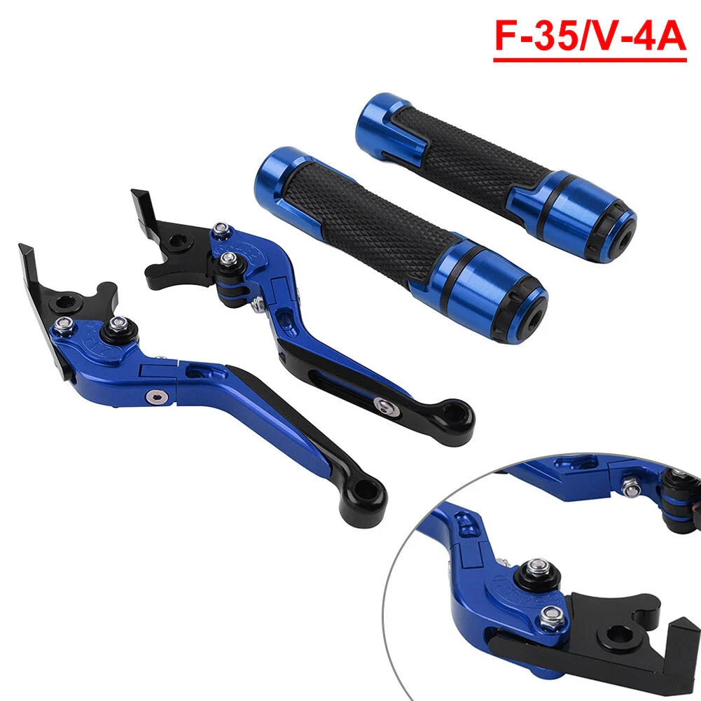 Blue Brake Clutch Levers Grip Set for Suzuki GSXR600/750 (2006-2019)