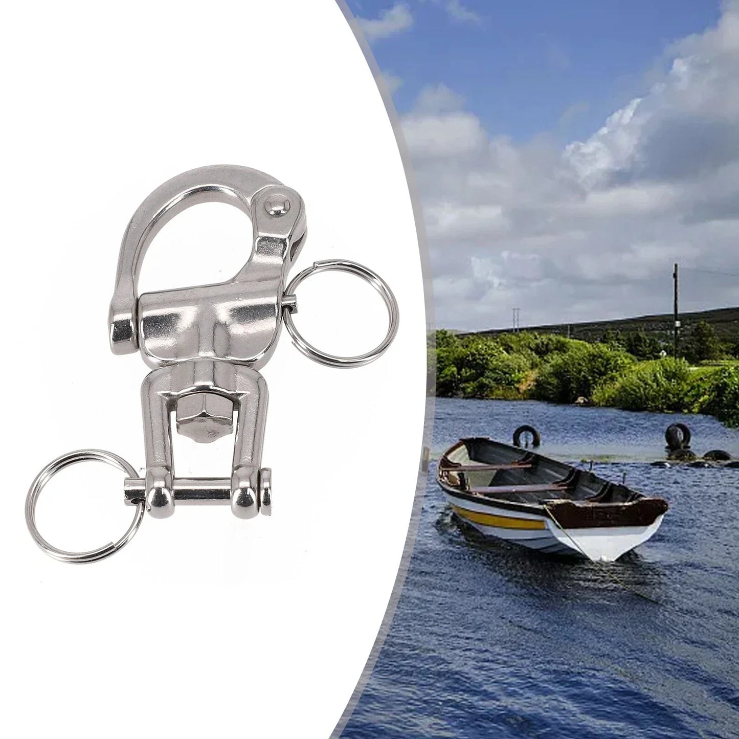 Silver Snap Shackle / 1 x / Spinnaker Halyard