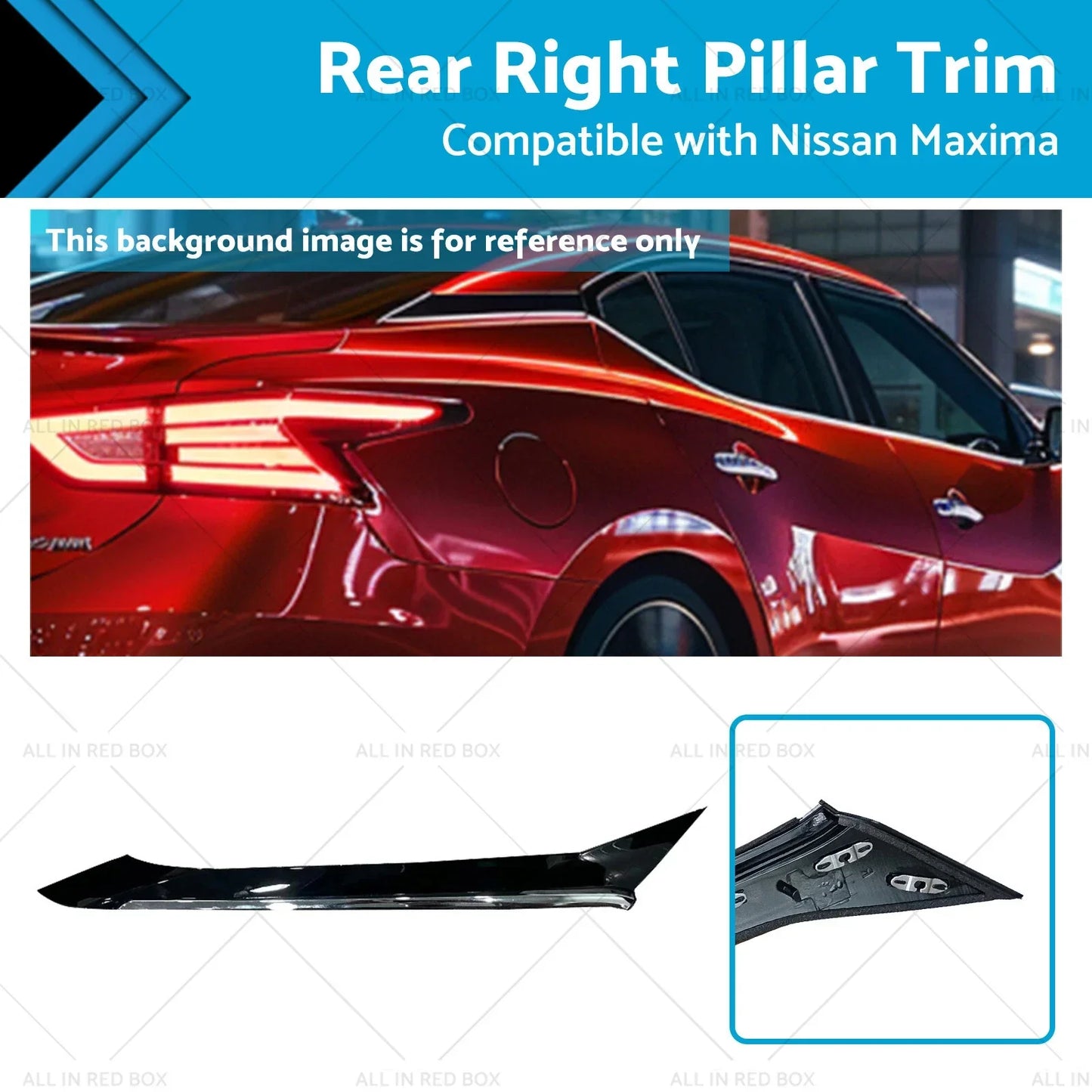 Rear Right Windshield Pillar Molding Trim for Nissan Maxima (2016-2021)