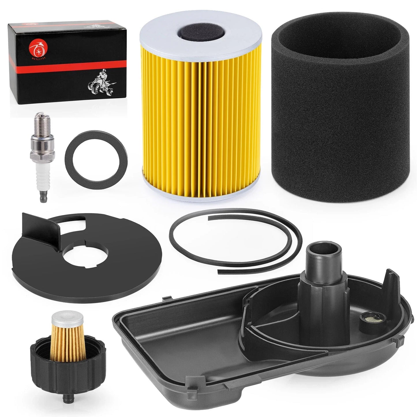 Air Filter + Cap + Fuel Filter w/Seal for Yamaha Golf Cart G2–G11 (1990–2004)