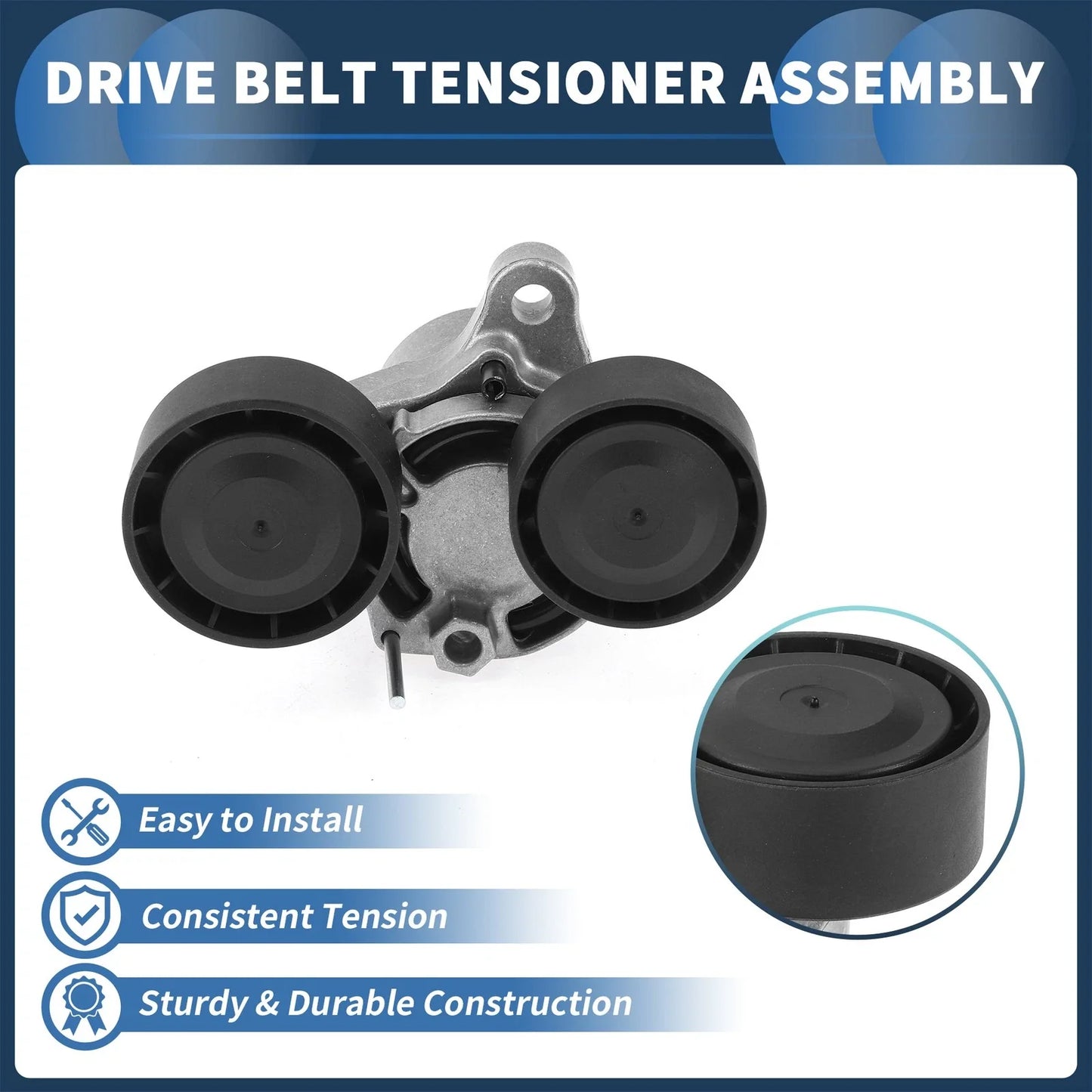 Belt Tensioner for BMW 328d Base 2.0L L4 Diesel Metal (2014 - 2018)