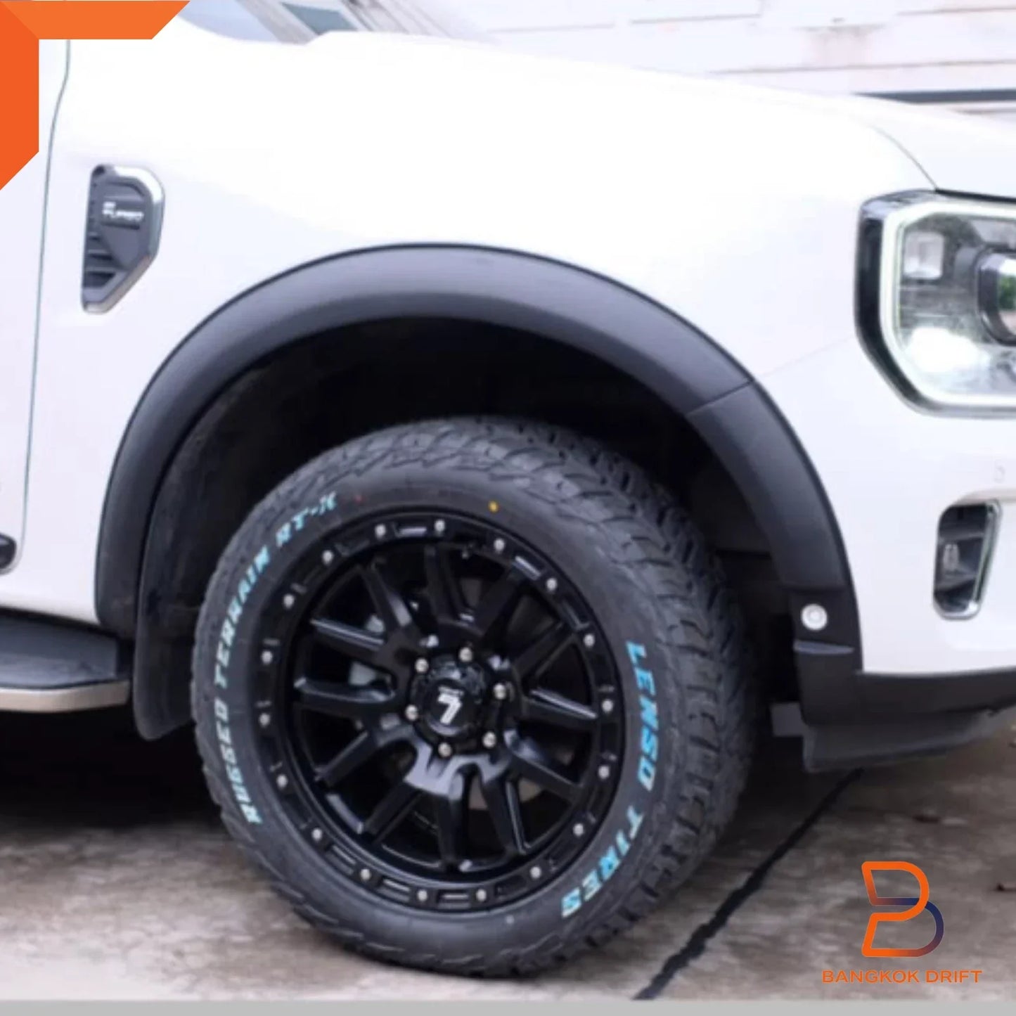 4" Matte Black Fender Flares for Ford Everest UB SUV (2022-2024)