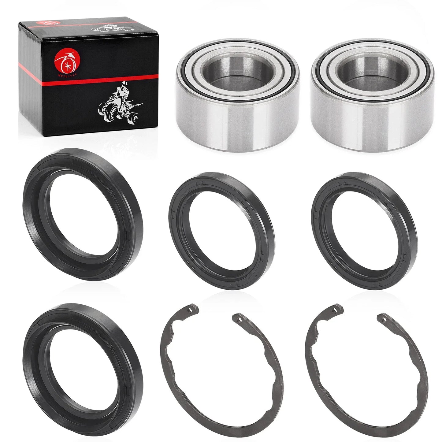 Front Wheel Bearings Seals Kit / Kawasaki Bayou 300 400 (1987–1998)