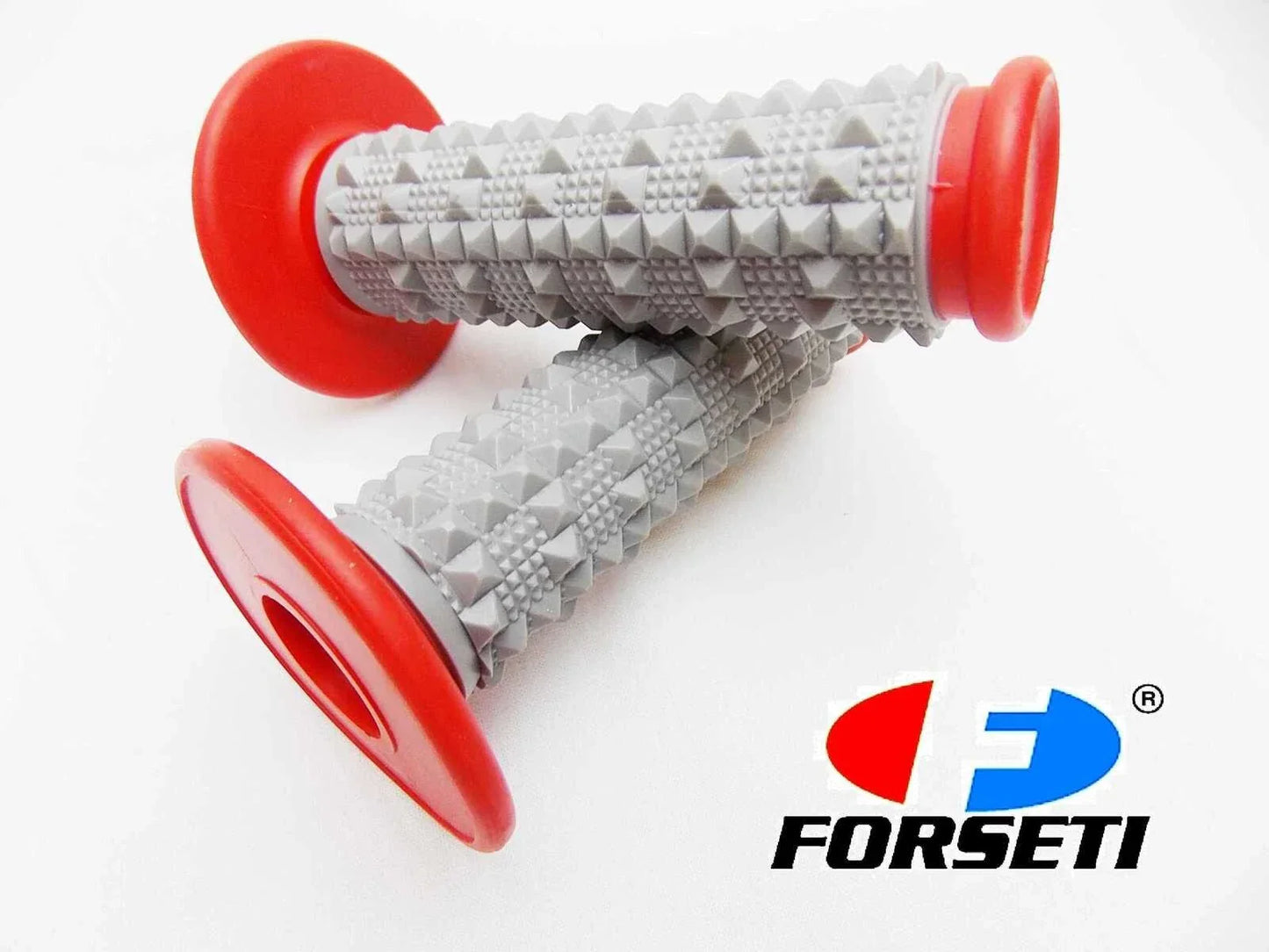 Red Grey Diamond Handlebar Grip Set for Honda CRF230 (2003-2023)