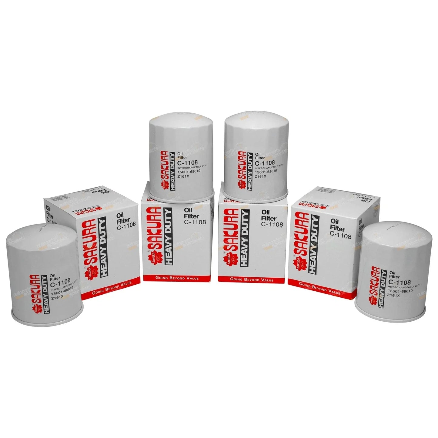 4 Pack Diesel Oil Filters for Coaster Bus HB30 HB31 HB32 HB36 6cyl 2H