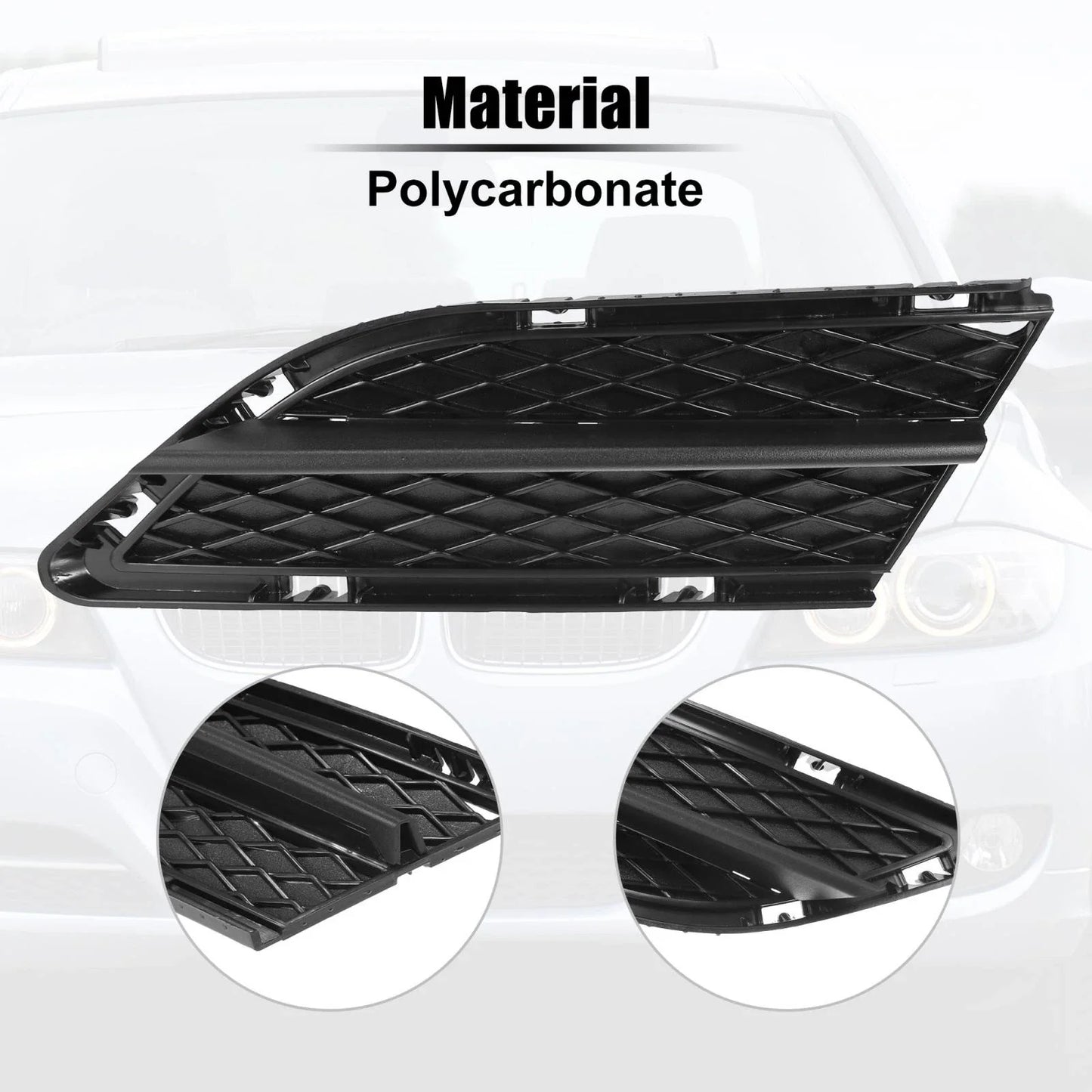 Left Car Fog Light Grille Trim for BMW 3 Series E90 (2009-2012)