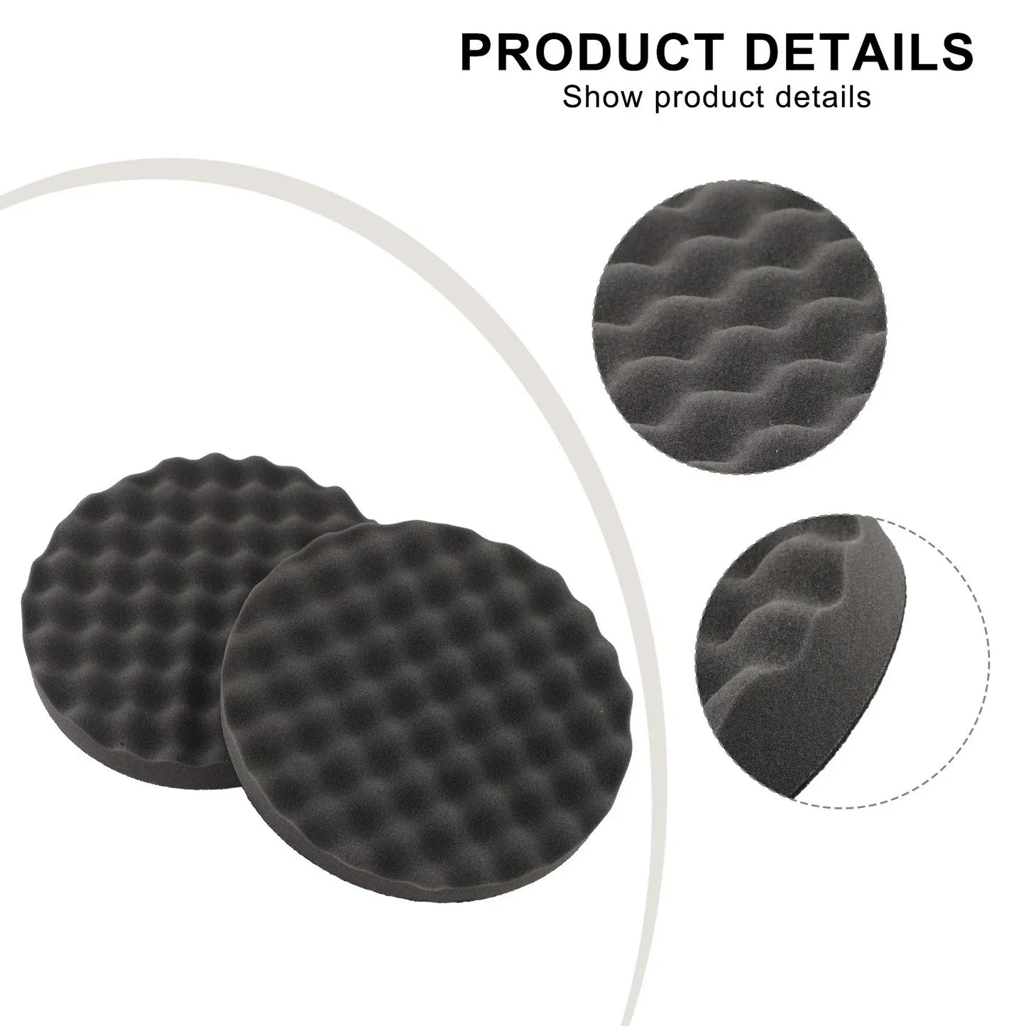 2 x Round Foam Polishing Pad Kit 8 Inch Single Sided Tools Supplies
