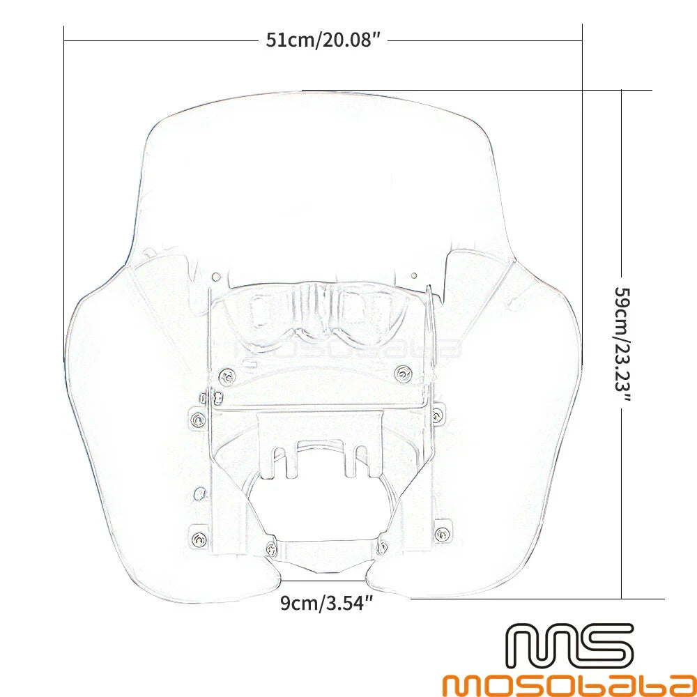 Club Style Fairing Screen for Harley Davidson Softail Streetbob FXBB 107 (18-21)