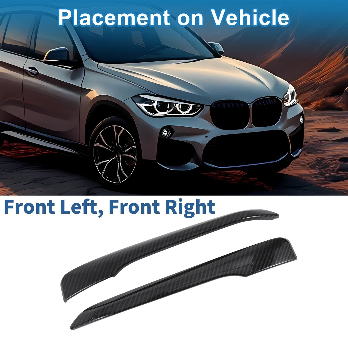 Front Left & Front Right Headlight Trim Bezel for BMW X1 F48 (2016 - 2019)
