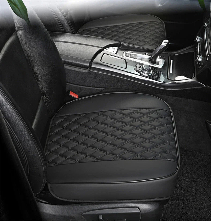 Black PU Leather Front Seat Cover Cushion for Car SUV (Universal)