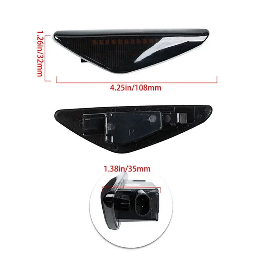 Smoked LED Fender Side Marker Lights for BMW X3 X5 X6 (2004-2023)