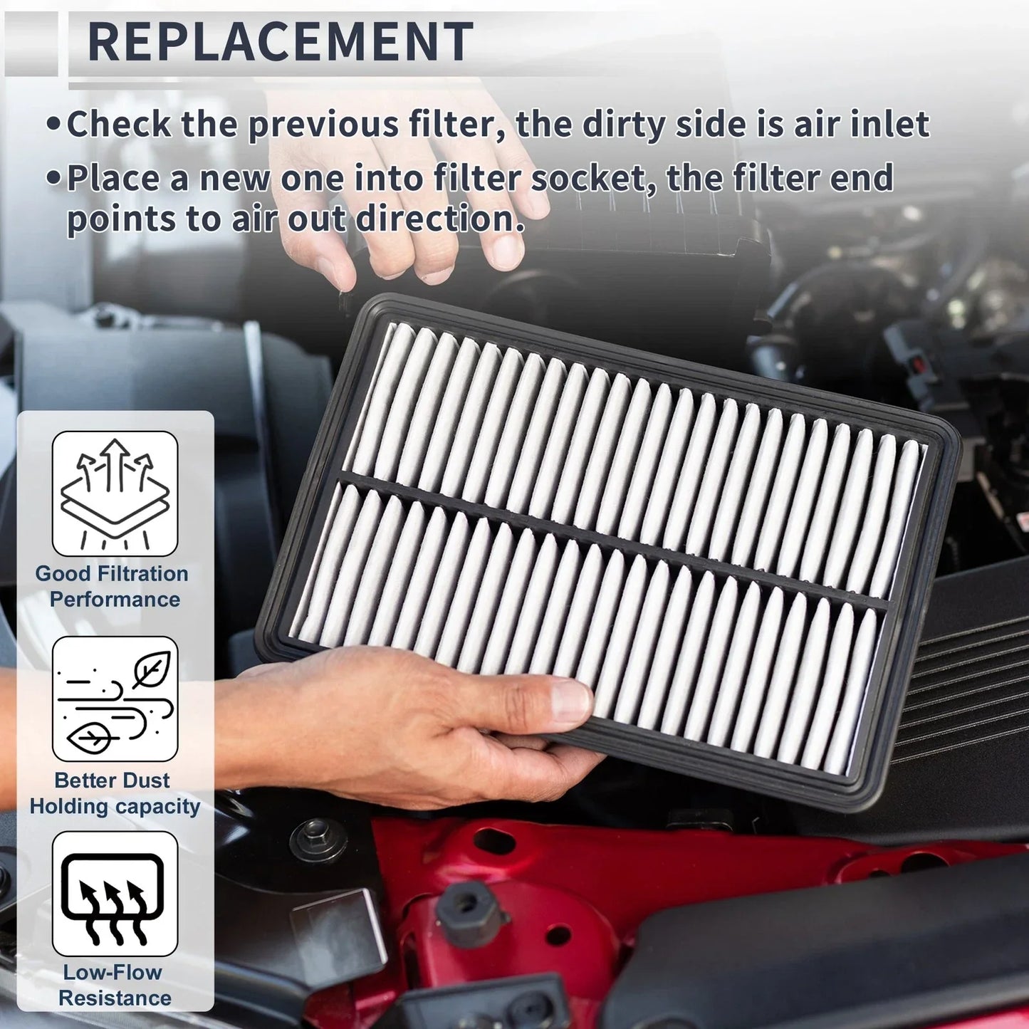 Engine Air Filter for Mercedes-Benz GLE350 L4 2.0L (2020-2024)