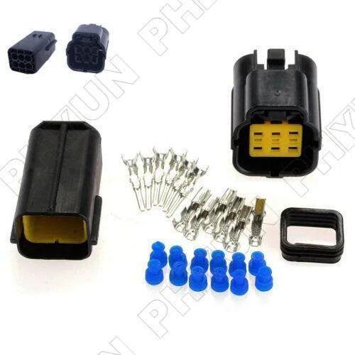5 x Automotive 6 Pin Amp Sealed Wire Connector Plug for SUV