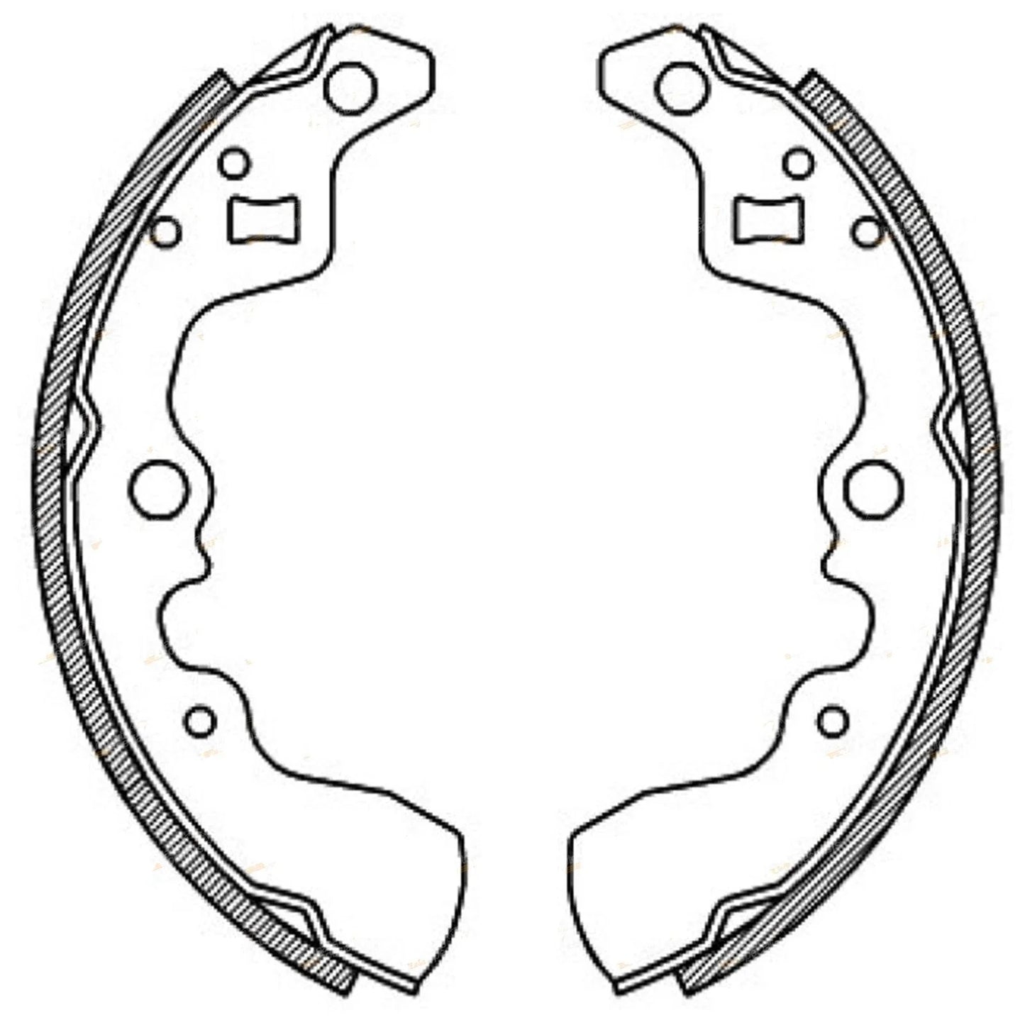 Rear Brake Shoes Set 4 for Suzuki Mighty Boy (1984 - 1989)