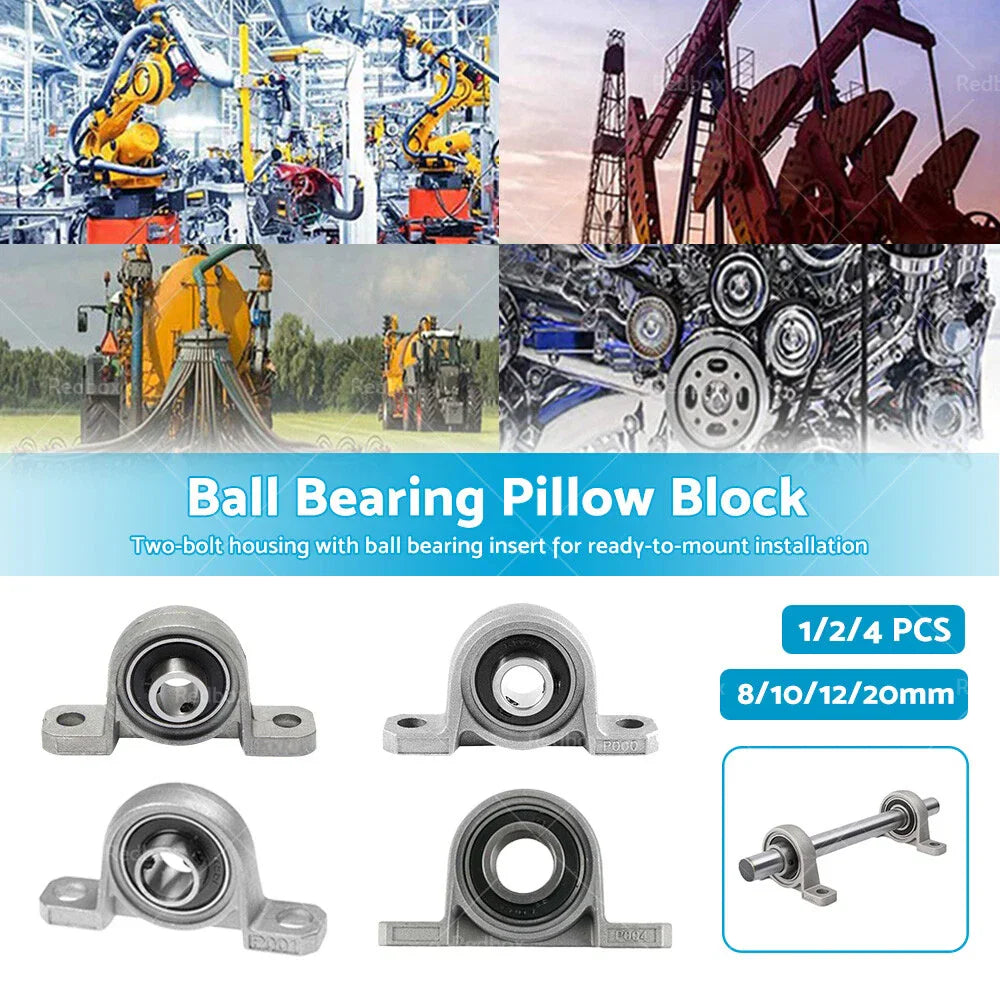 Zinc Alloy Metal Ball Bearing Pillow Block 8/10/12/20mm for Car Model