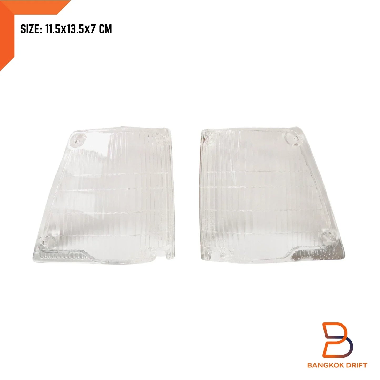 Clear Corner Turn Signal Lens Pair for Toyota Corolla (1979-1987)