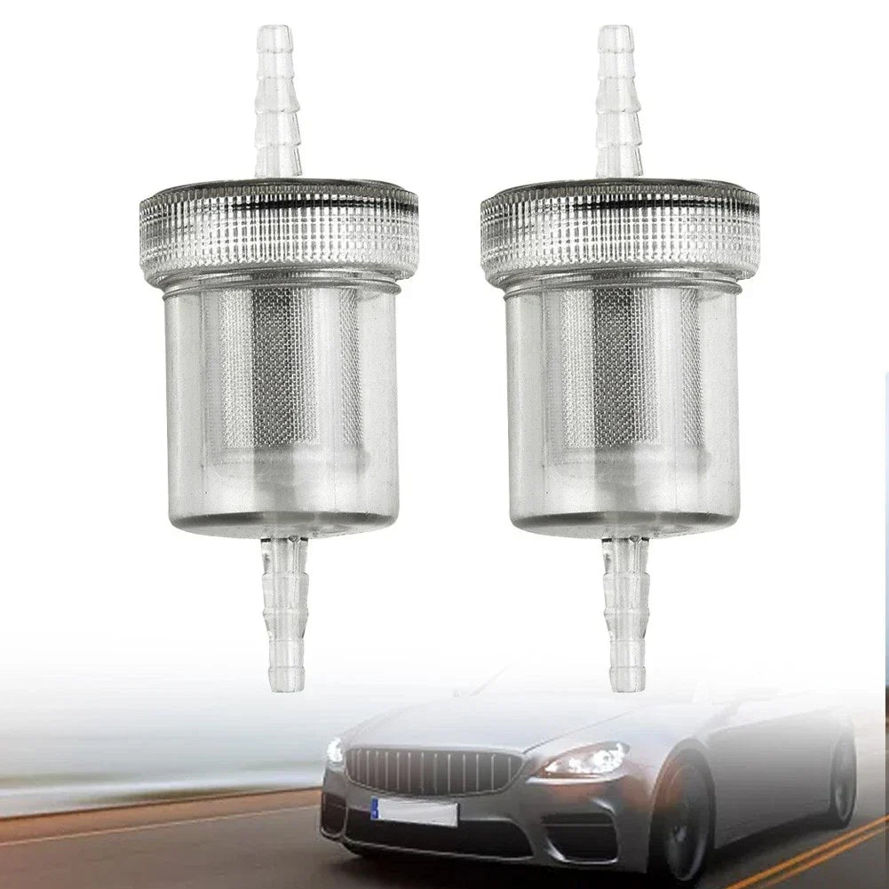 2 x Transparent Diesel Filter Fuel Kit Plastic Air Heater for Camper RV