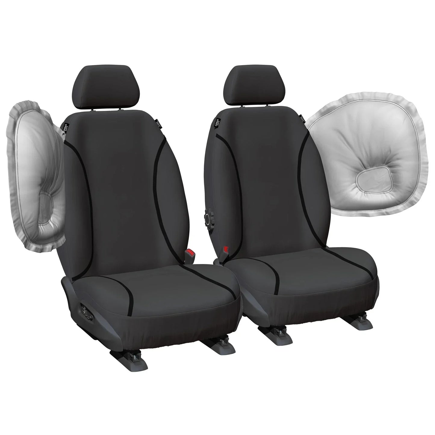 Front Tailor Made Grey Canvas Car Seat Covers for Landcruiser VDJ79 2007~8/16
