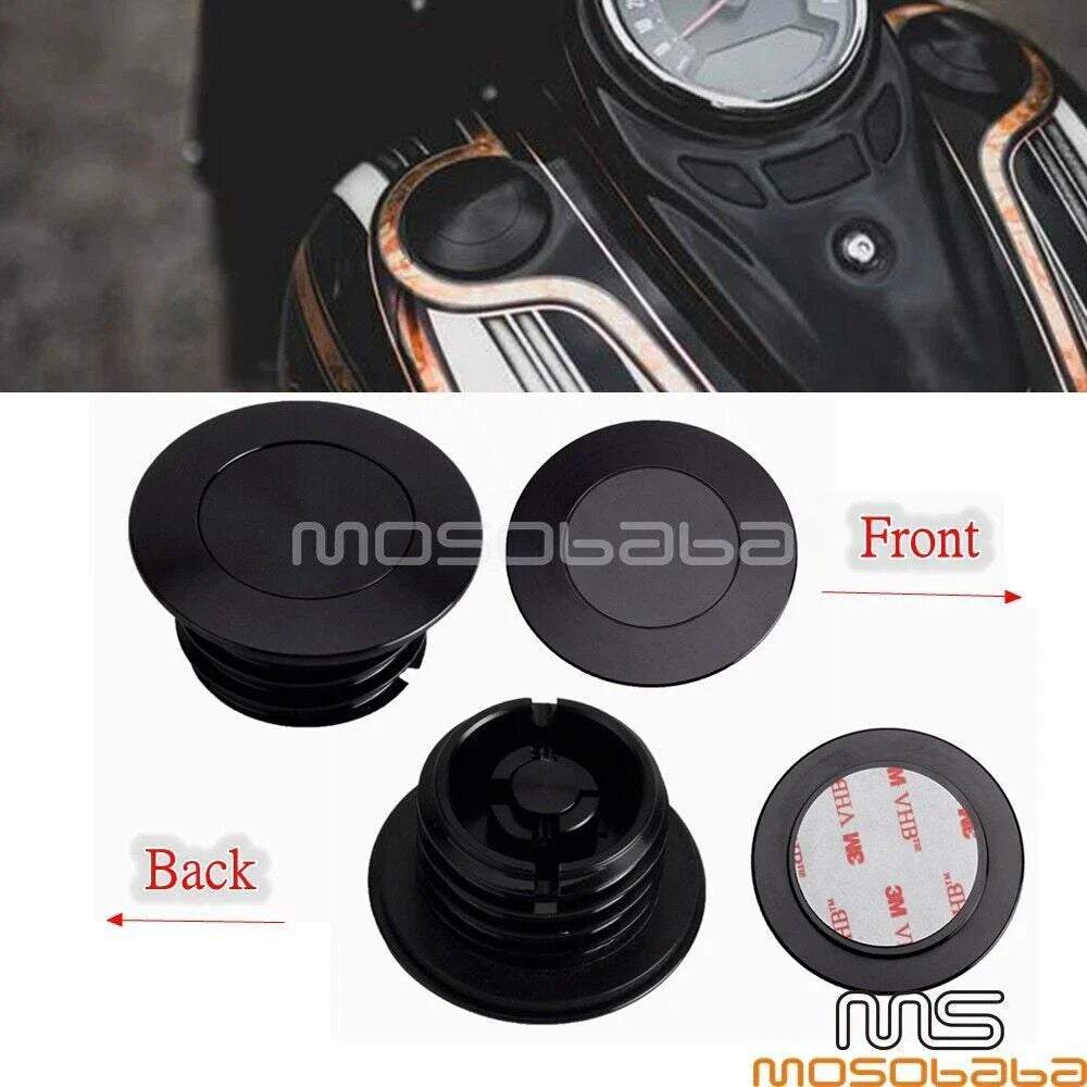 Left Side Tank Cap & Flush Mount Fuel Cap for Harley FLDE FLFB FLFBS FXLR (2018-2023)