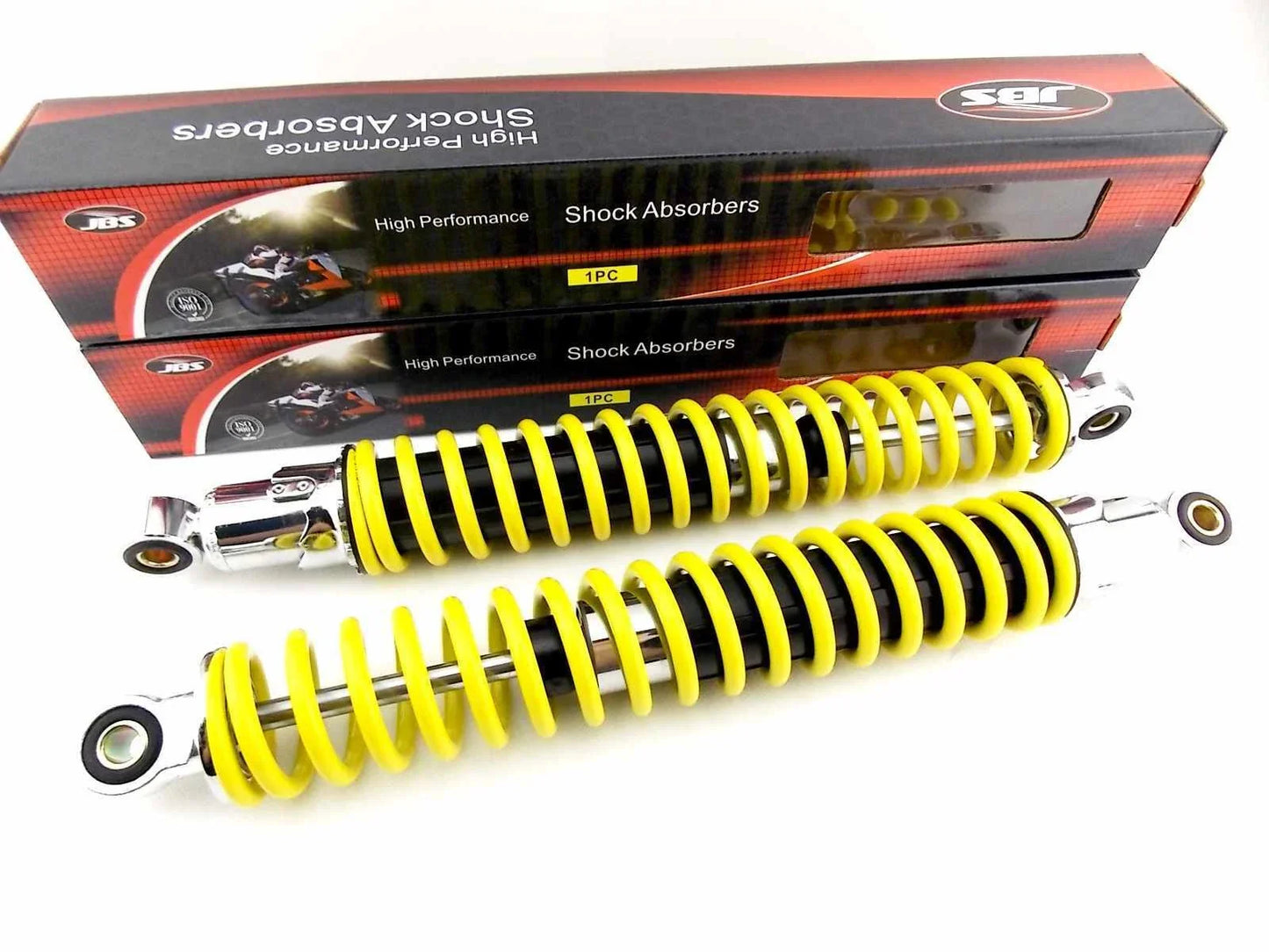 400mm Yellow/Chrome JBS Rear Shock Absorbers for Suzuki PE400