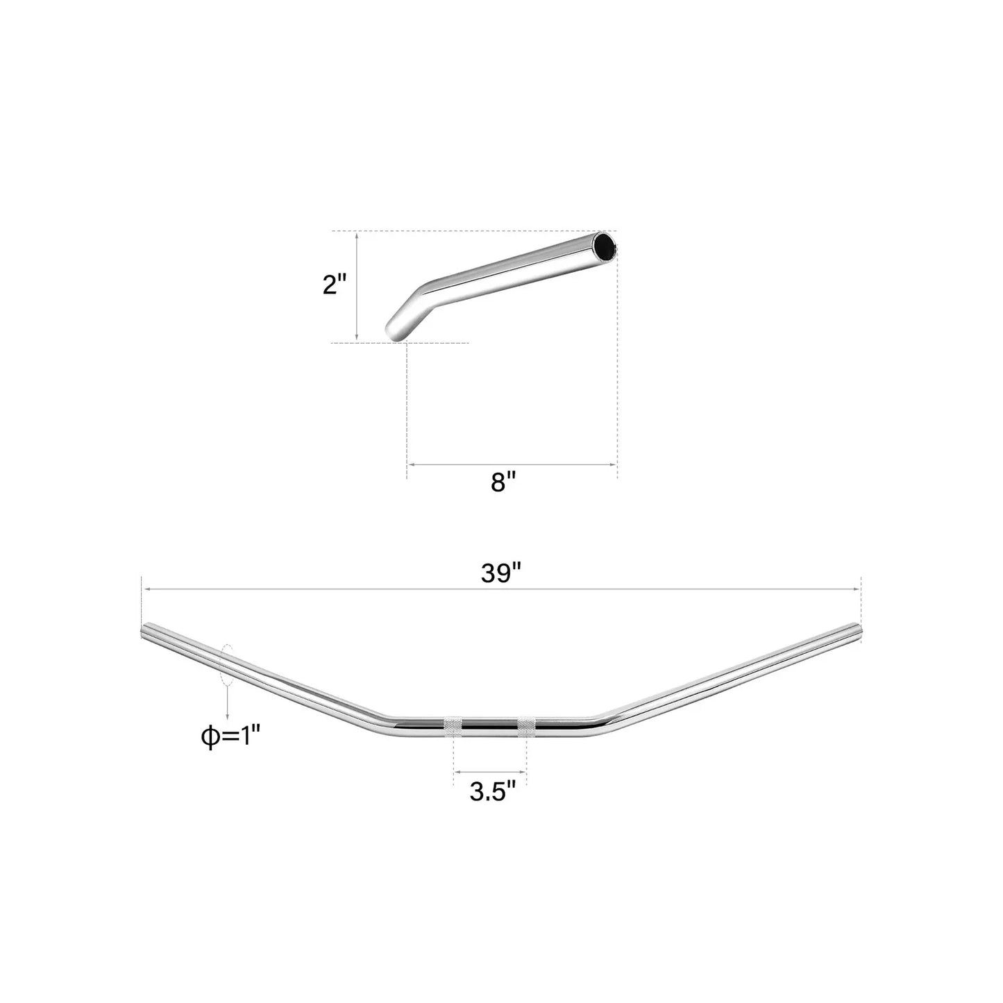Chrome 1" Handlebar for Harley Sportster XL 883 1200 Softail Dyna
