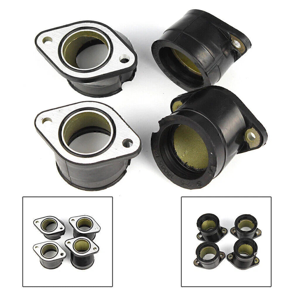 4pcs Carburetor Intake Manifold Boots for Kawasaki ZR750 Zephyr (1991-1997)