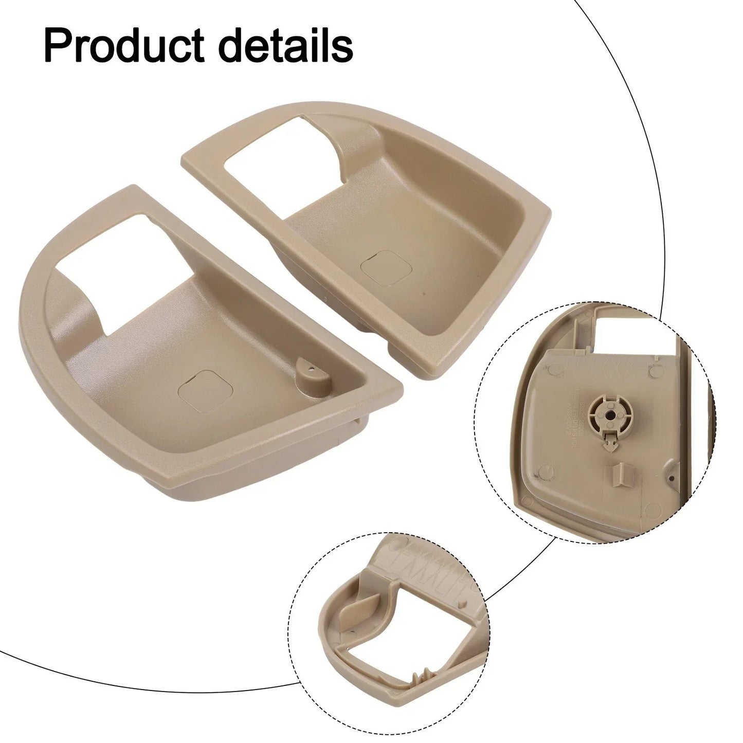 Pair Front Interior Door Handle Cover for Hyundai Santa Fe (2007–2012)