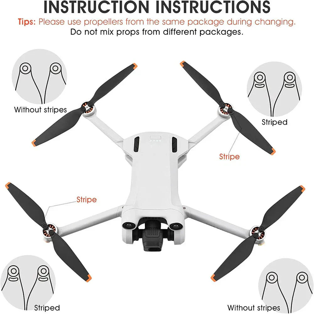 16Pcs Low Noise Propeller Blades for DJI Mini 3 Pro Drone