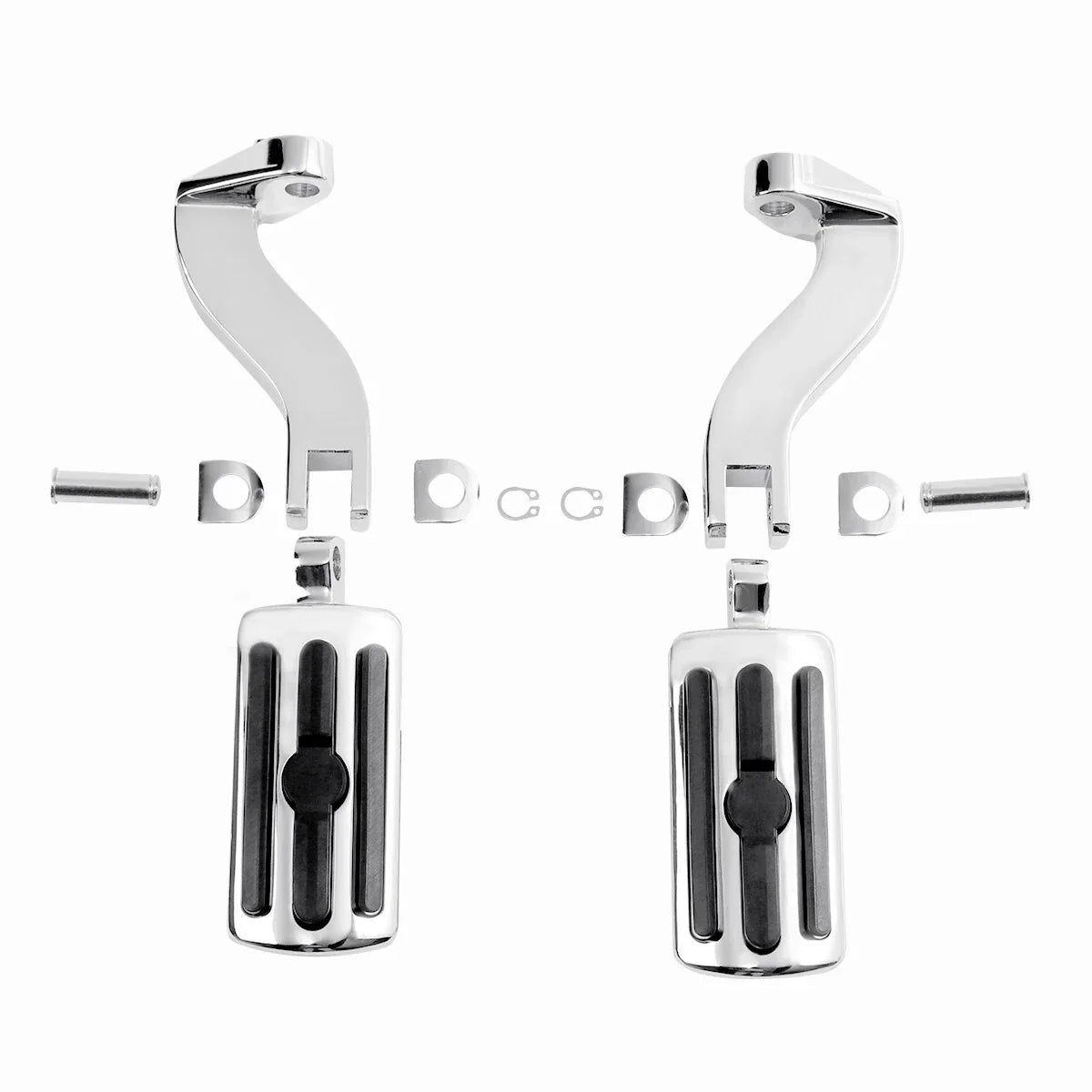 Chrome Passenger Footpeg Pegs Bracket Mount for Harley Touring (1993-2025)
