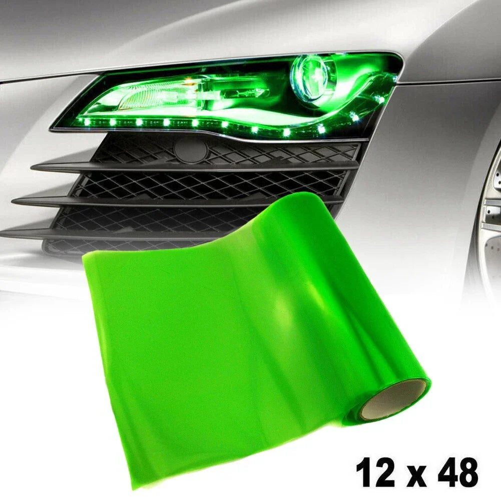 Green Tint Film Wrap for Headlights Tail Lights Fade and Crack Resistant