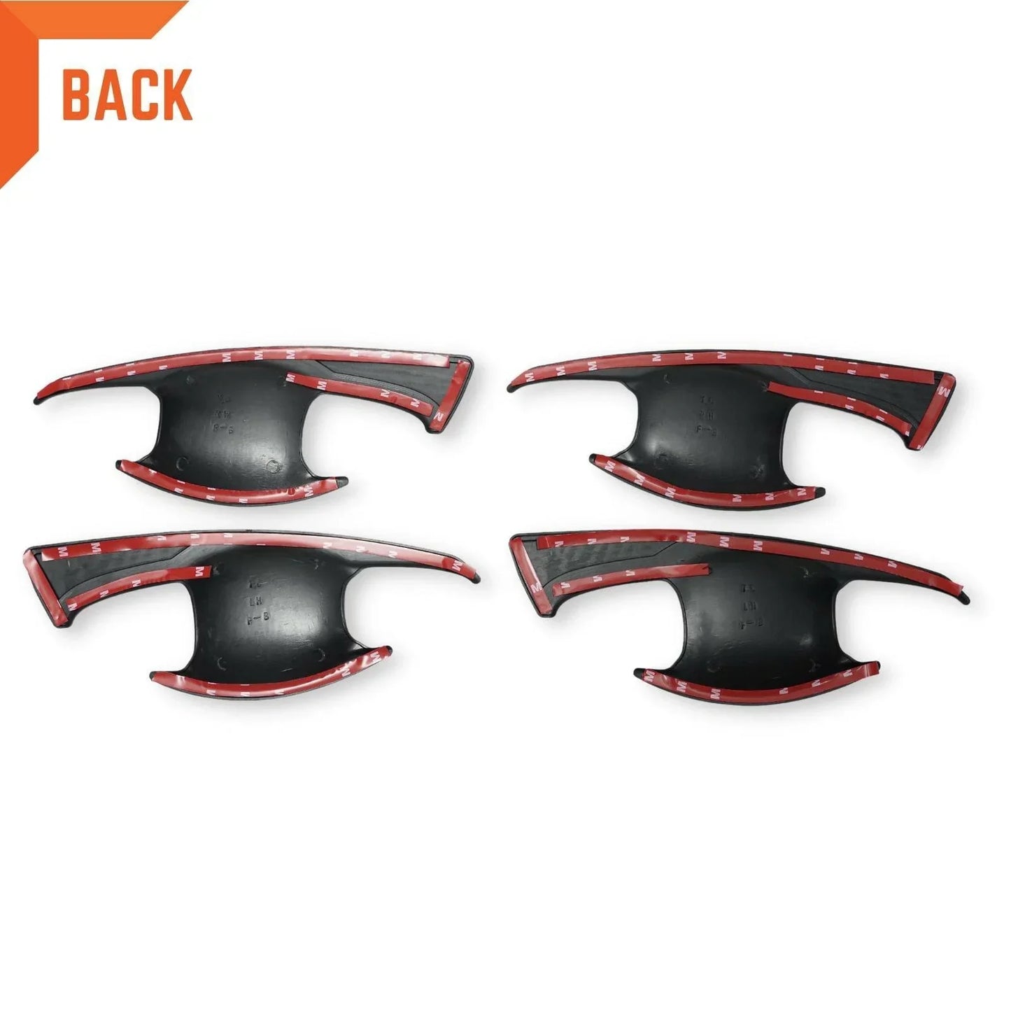 Matte Black Door Handle Insert Bowl Trim for Toyota Hilux Revo (2015-2022)
