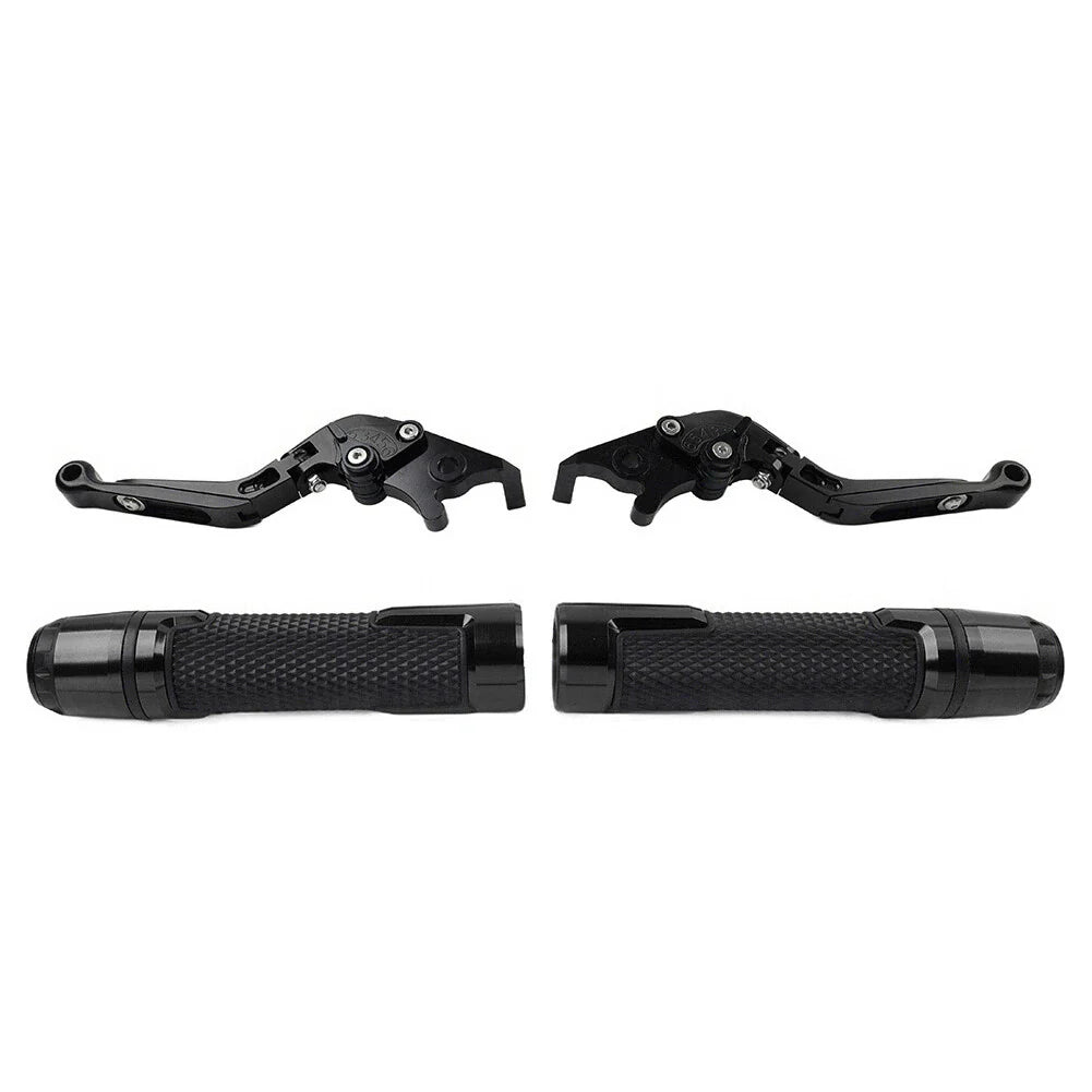 Black Extendable Brake Clutch Lever Grip Set for Yamaha YZF R1 (2009-2014)