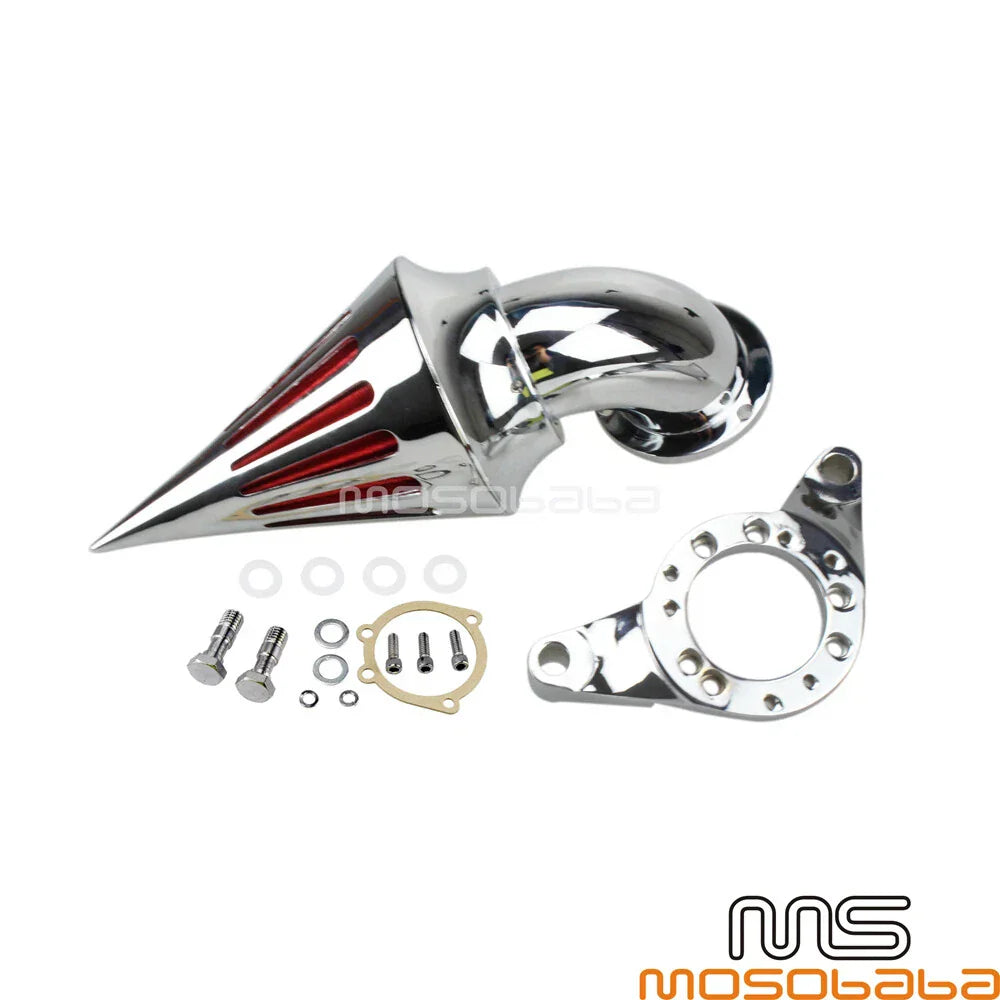 Chrome Cone Spike Air Cleaner Filter for Harley Dyna CV Carburetor (2000-2017)