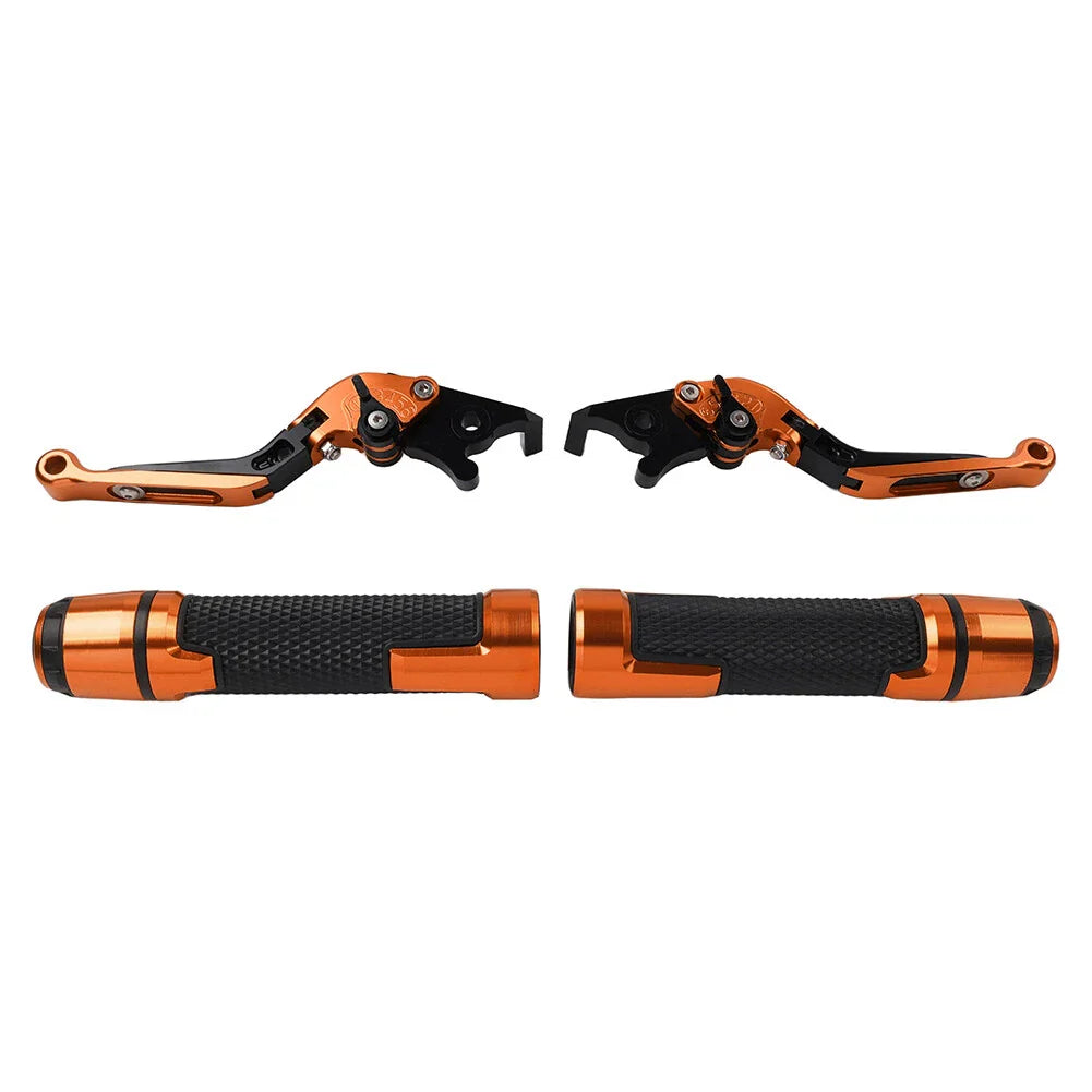 Orange Extendable Brake Clutch Levers Grips Set for BMW F900 F900R (2020-2023)