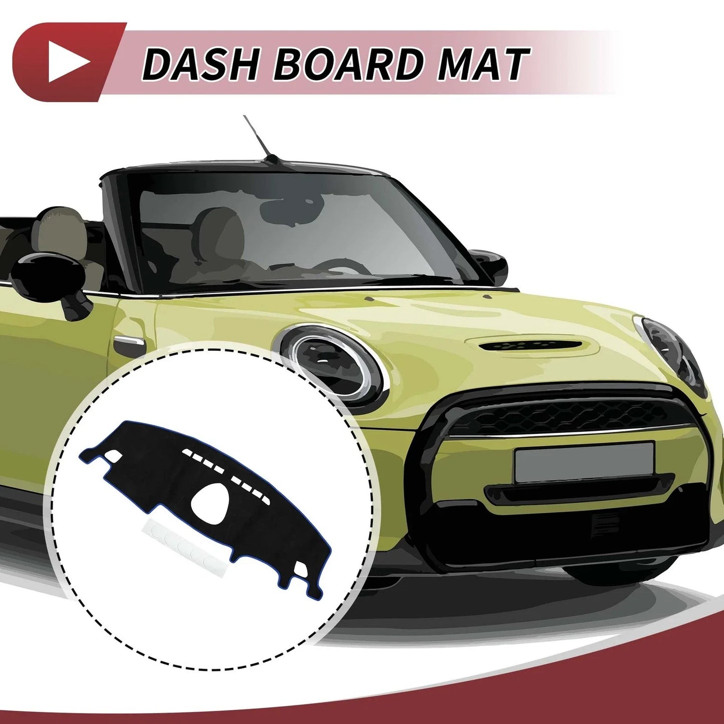 Dashboard Dash Cover for BMW Mini Clubman (2015-2024) Sun Pad Black/Blue
