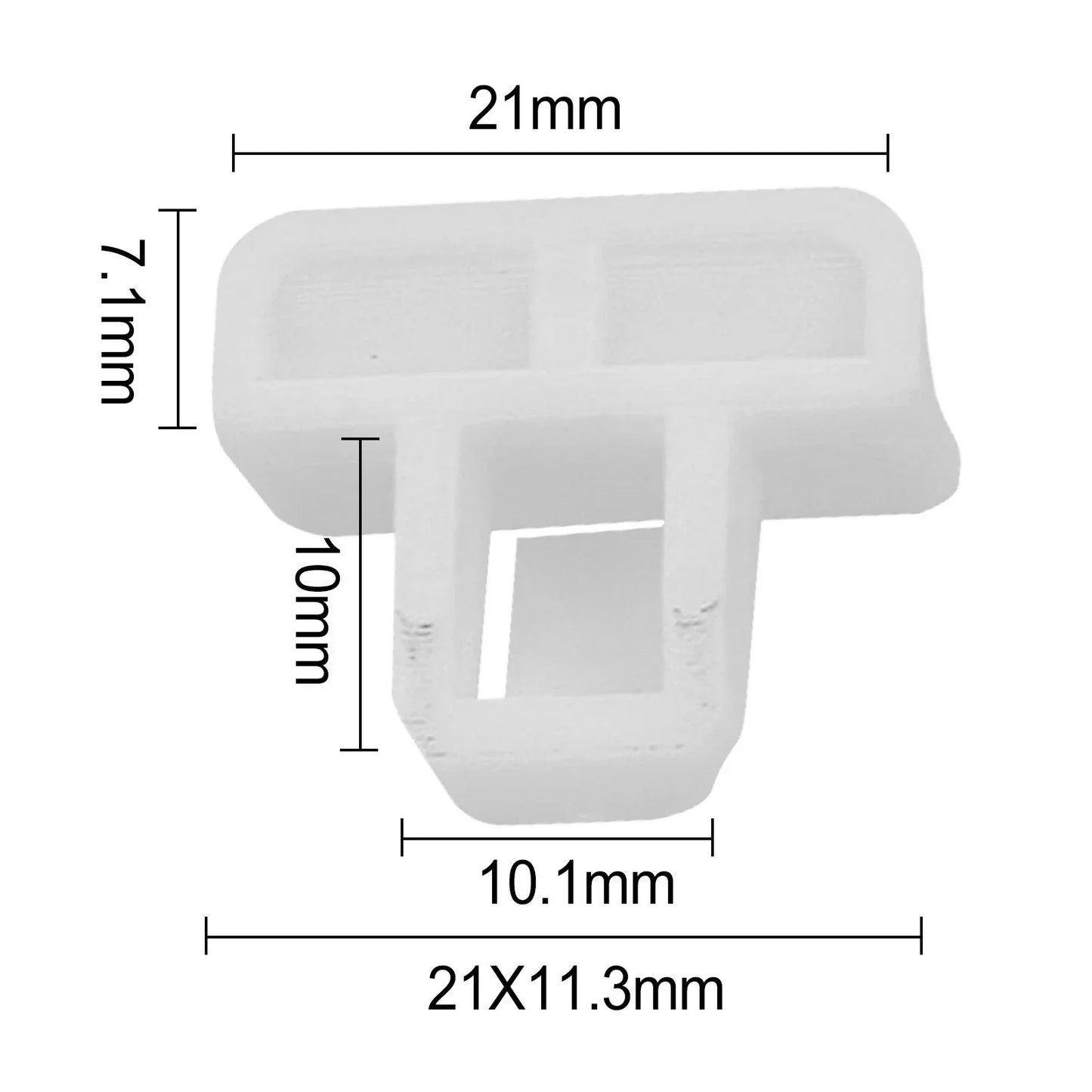 Front Bumper Cover Clip Nylon for Vehicle White Accessories