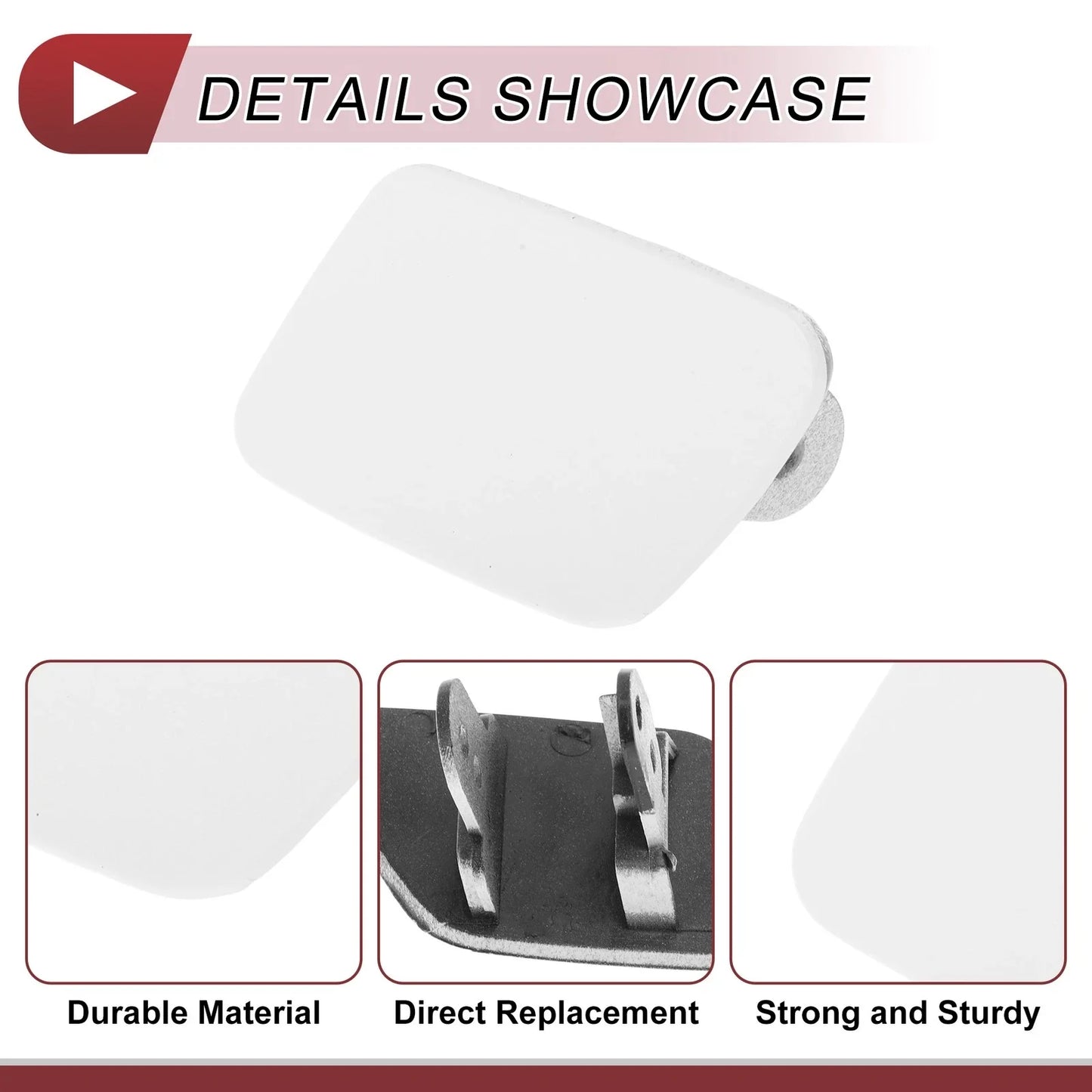 Front Left Bumper Trim Nozzle Cover for BMW X5 White (2007-2013)