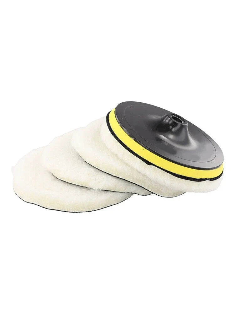 5 x Car Polishing Pads Waxing Cleaning Detailing Wool Bonnets Buffer Tool for Car