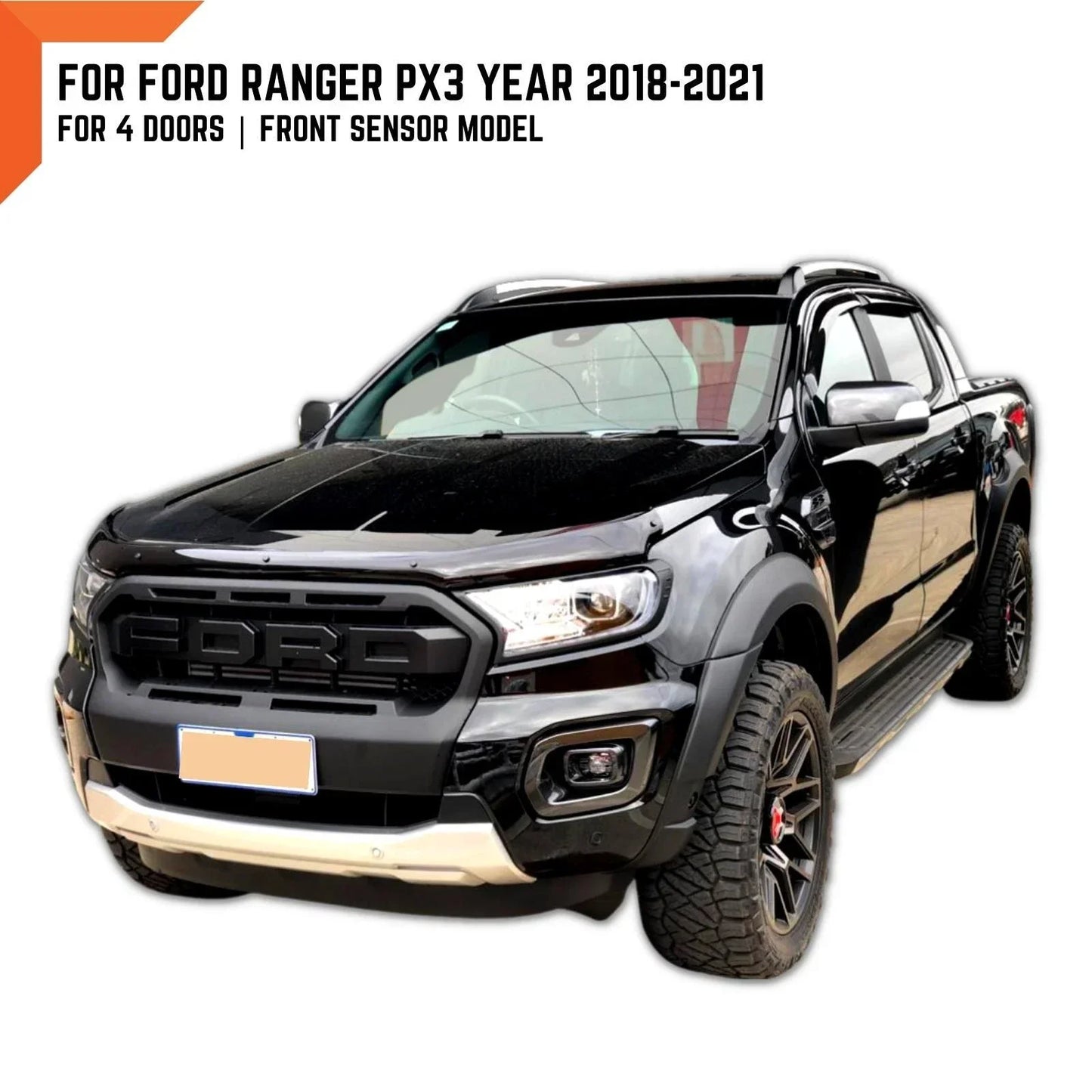 Fender Flares Meteor Grey for Ford Ranger PX3 (2018-2021)